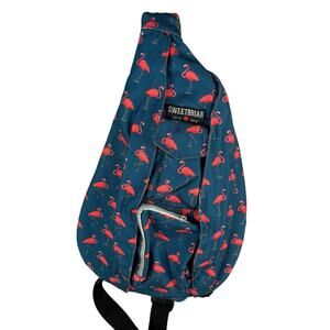 SWEETBRIAR Crossbody Rope Shoulder Sling Bag Pink Flamingo